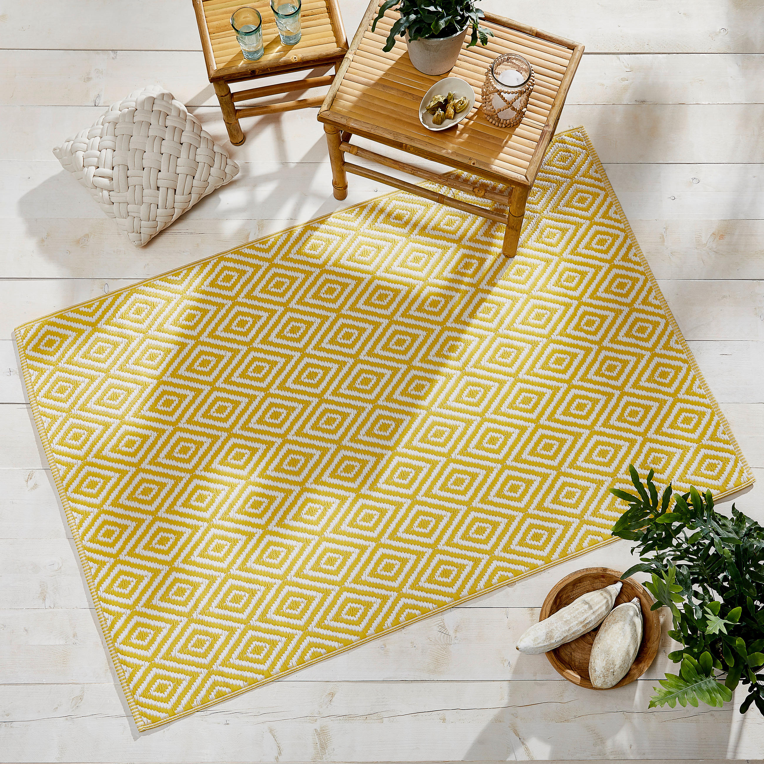 OUTDOORTEPPICH 120/180 cm Ibiza Gelb, Orange  - Gelb/Orange, Trend, Textil (120/180cm) - Boxxx