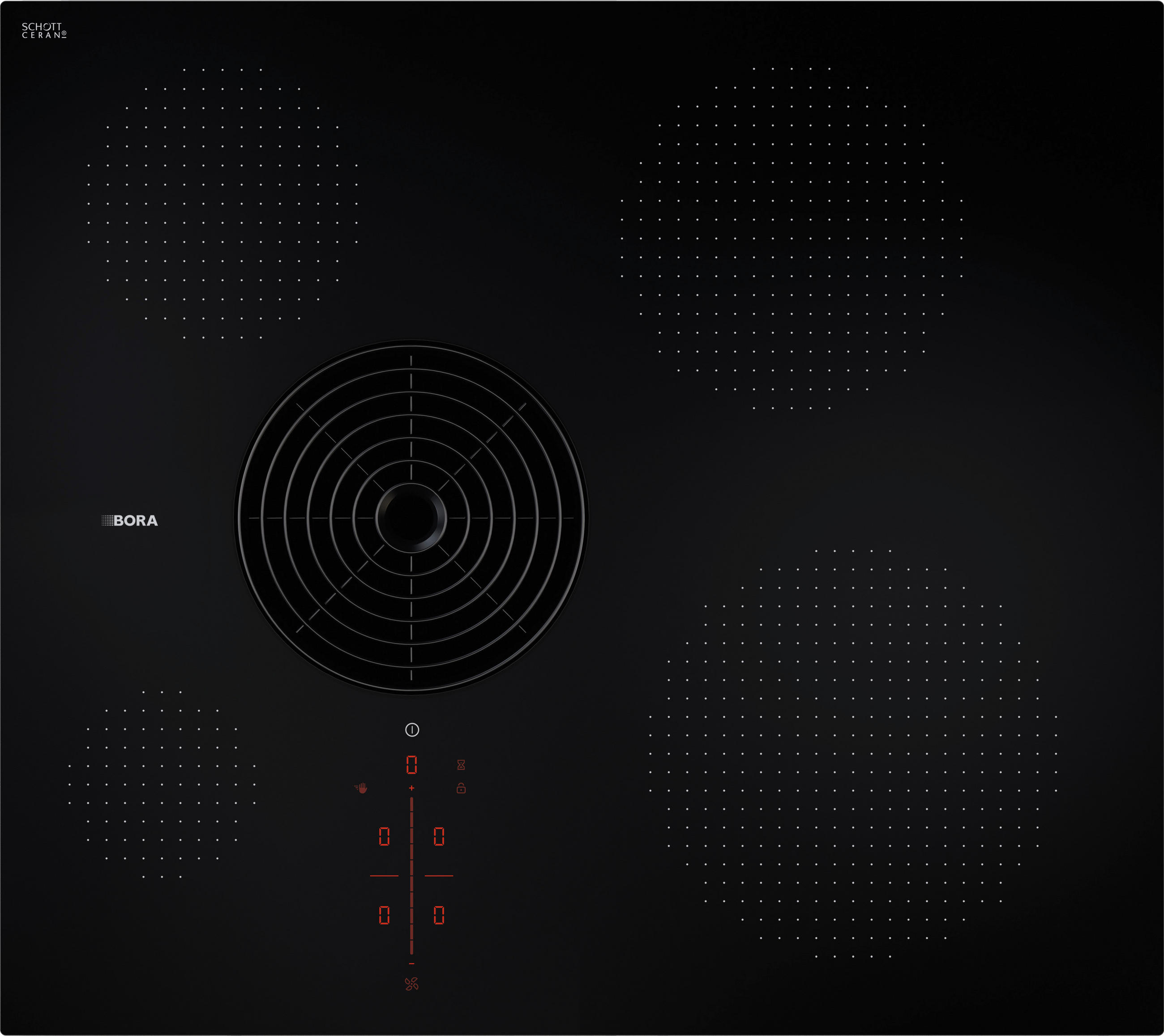 KOCHFELD-DUNSTABZUG-KOMBI PURSU  - Schwarz, Basics, Glas/Metall (58/51,5/19,9cm) - Bora