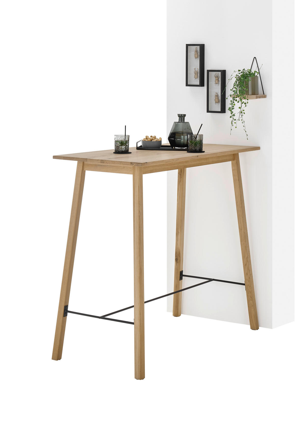 BARTISCH Eiche massiv rechteckig Eichefarben  - Eichefarben, Design, Holz/Metall (120/60/104cm) - Boxxx