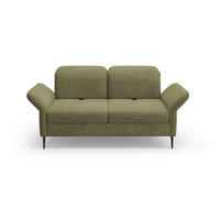 2,5-SITZER Flachgewebe Hellgrün  - Schwarz/Hellgrün, KONVENTIONELL, Textil/Metall (189/92/123cm) - Sit & More