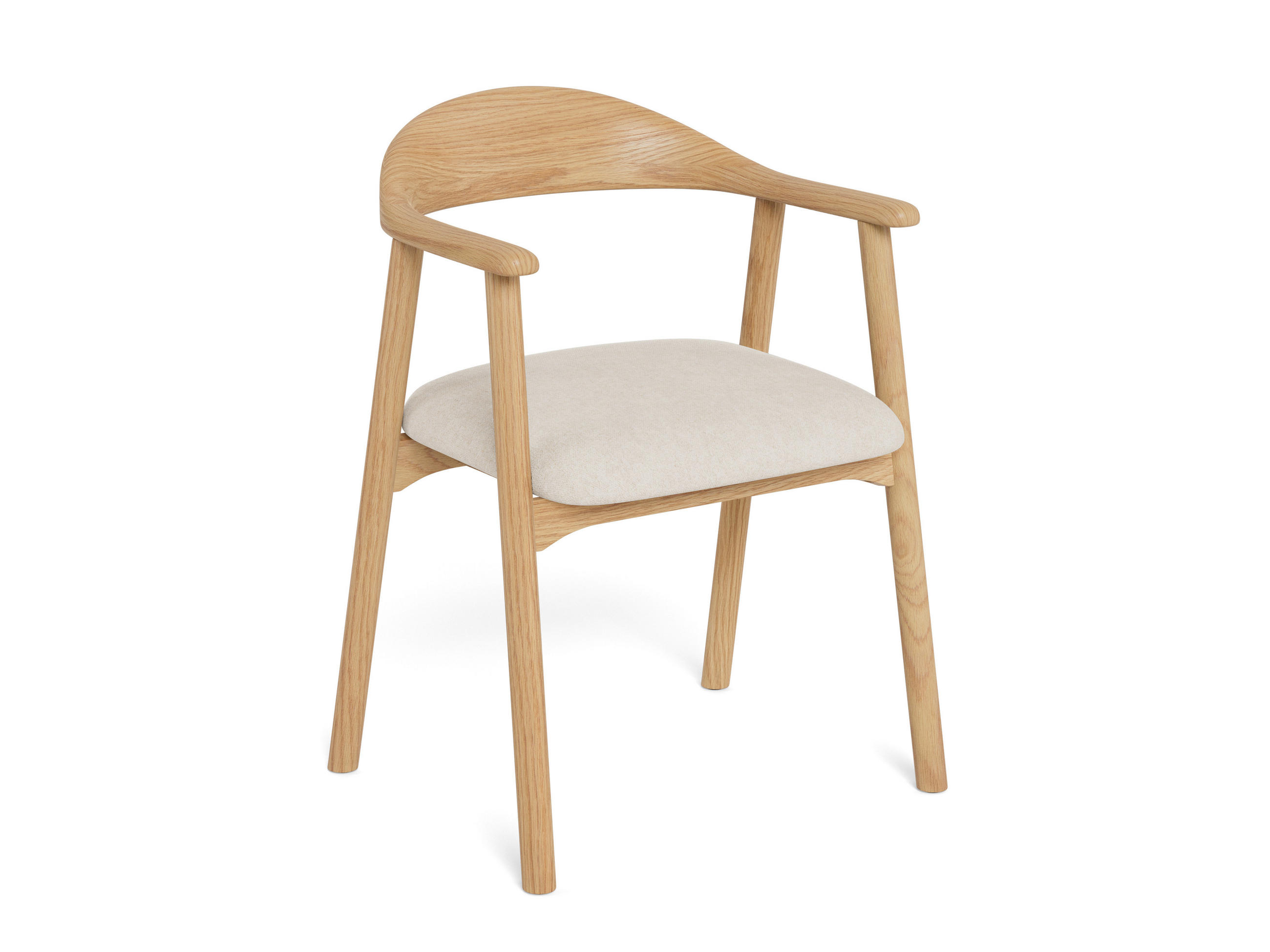 ARMLEHNSTUHL   Webstoff  Naturfarben, Beige  - Beige/Naturfarben, KONVENTIONELL, Holz/Textil (56/76/54cm) - MID.YOU