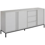 SIDEBOARD WABI 180/81/40 cm 3 Schublade(n)  - Hellgrau/Schwarz, Design, Holz/Holzwerkstoff (180/81/40cm) - Xora