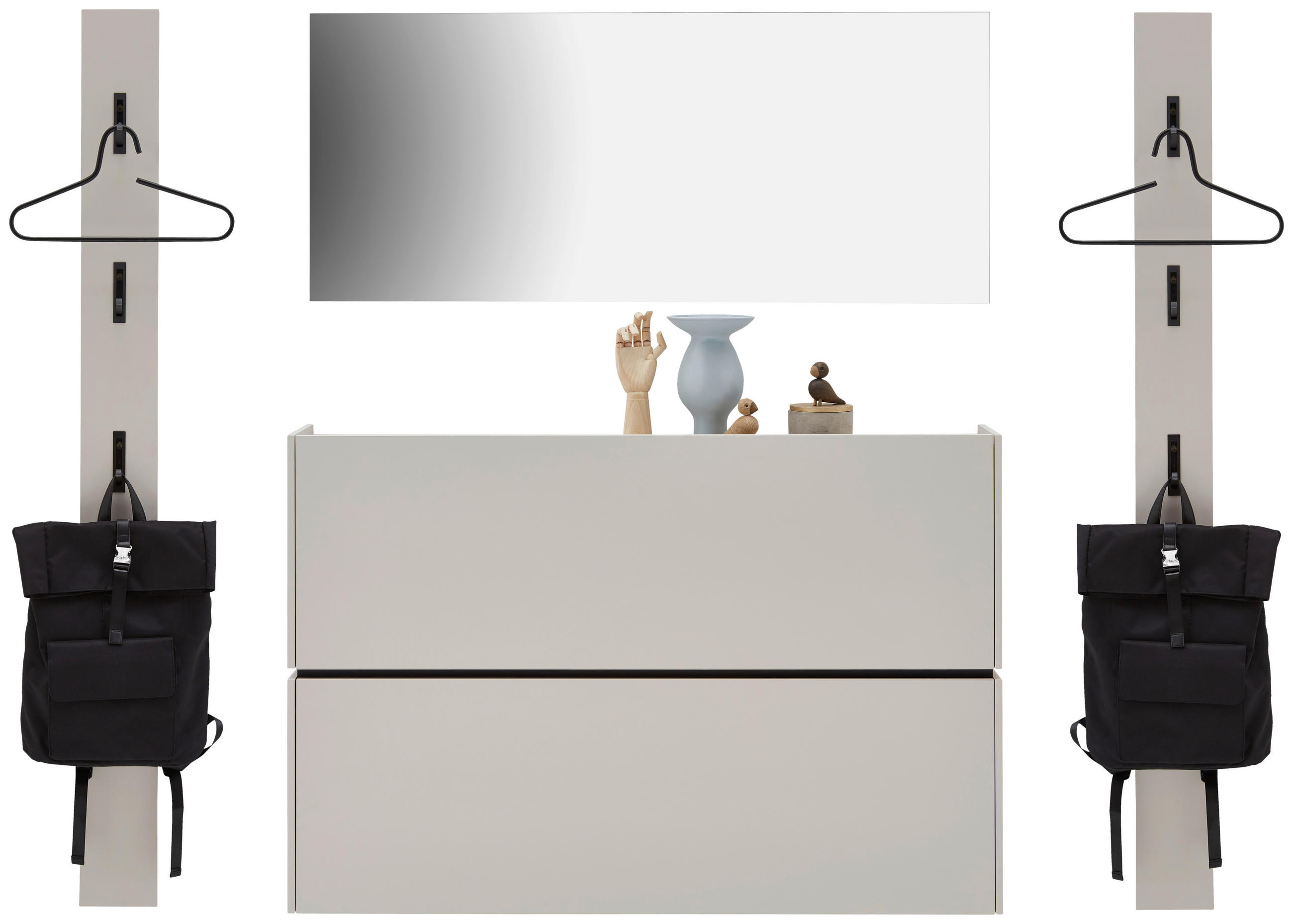 GARDEROBE 4-teilig 200/200/22 cm  - Kaschmir, Design, Holzwerkstoff (200/200/22cm) - Voleo