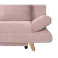 SCHLAFSOFA mit Schlafen auf Sitzhöhe, haustierfreundlicher Bezug Cord Altrosa - Buchefarben/Altrosa, KONVENTIONELL, Holz/Textil (200/75/85cm) - Carryhome