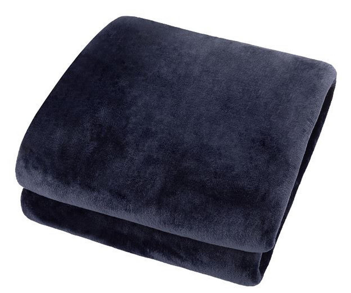 WOHNDECKE Luna 220/240 cm  - Dunkelblau, KONVENTIONELL, Textil (220/240cm) - Novel