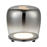 LED-TISCHLEUCHTE 43 cm  - Chromfarben, Design, Glas/Metall (43cm) - Näve