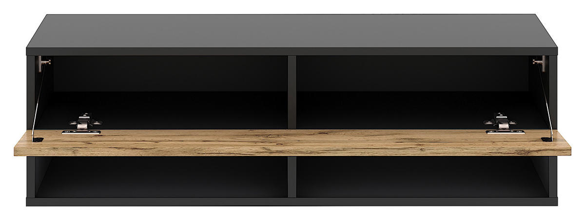 LOWBOARD DERBY  in 100/31,5/32,5 cm  - Eiche Wotan/Schwarz, Design, Holzwerkstoff (100/31,5/32,5cm) - Livetastic