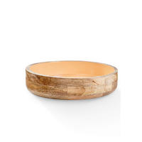 DEKOSCHALE - Aprikose/Mokka, Basics, Holz (32,5/8cm) - FYNCH-HATTON