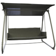 HOLLYWOODSCHAUKEL Hellgrau - Anthrazit/Silberfarben, Basics, Metall (208/138/182cm)