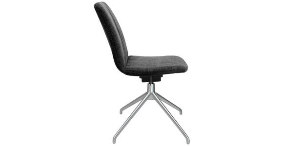 STUHL in Aluminium Velours Metall, Textil - Alufarben/Graphitfarben, Design, Textil/Metall (46/81,5-84,5/55cm) - Johann Jakob