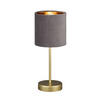 BORDSLAMPA 13/34 cm   - grå/guldfärgad, Design, metall/textil (13/34cm) - Best Price