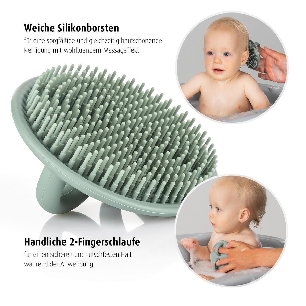 BABYBÜRSTE - Mintgrün, Basics, Kunststoff (9,4/3,8/8,4cm) - Reer