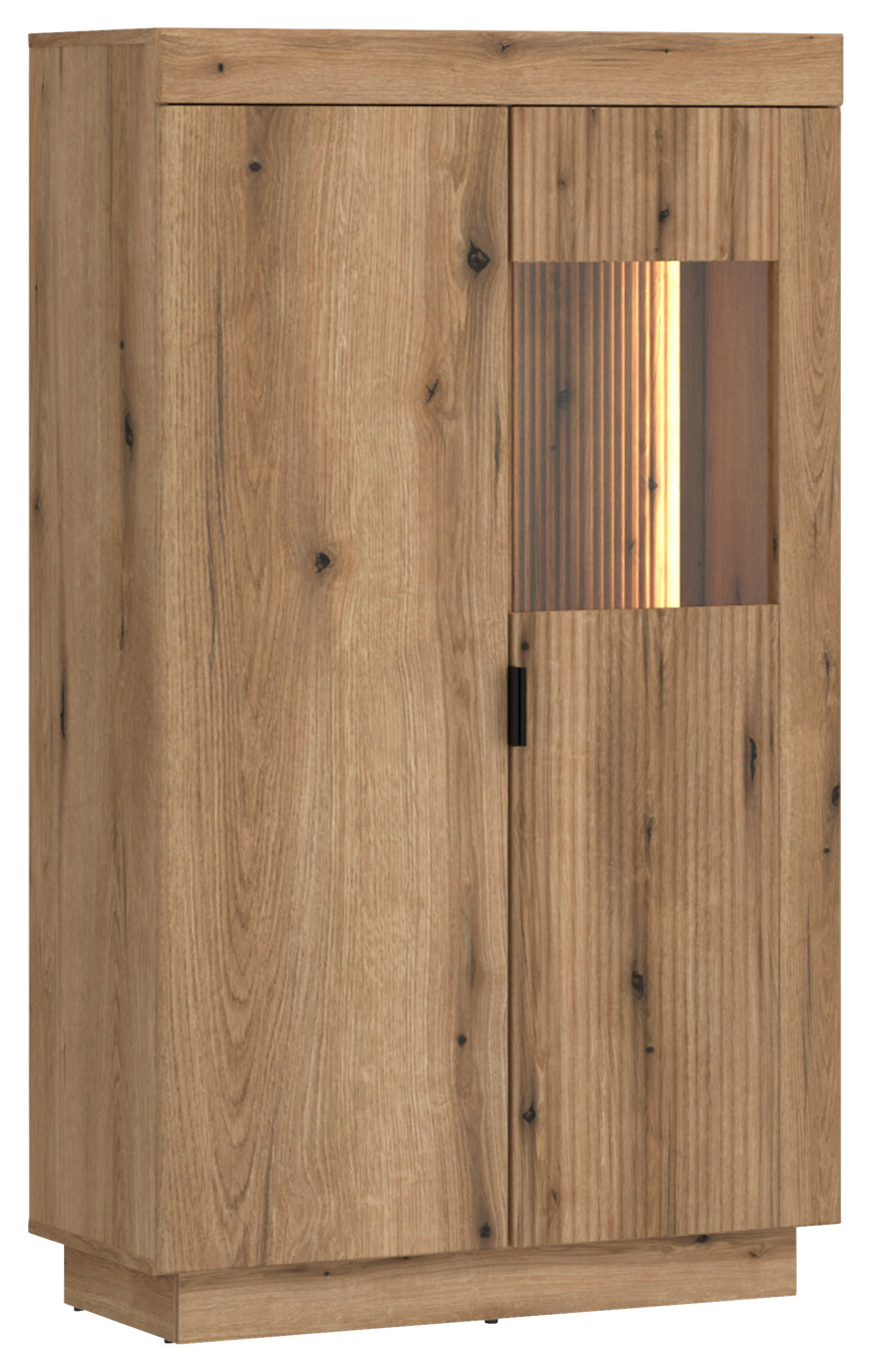 Vitrine Delamar Eichefarben Dekor B: 80,4 cm