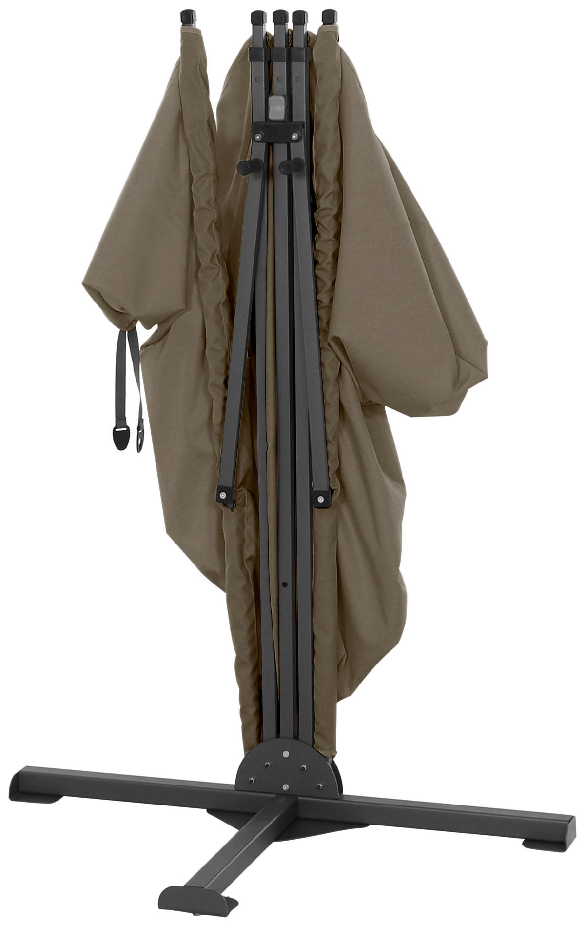 SICHTSCHUTZ - Taupe/Anthrazit, KONVENTIONELL, Textil/Metall (280/150cm) - Siena Garden