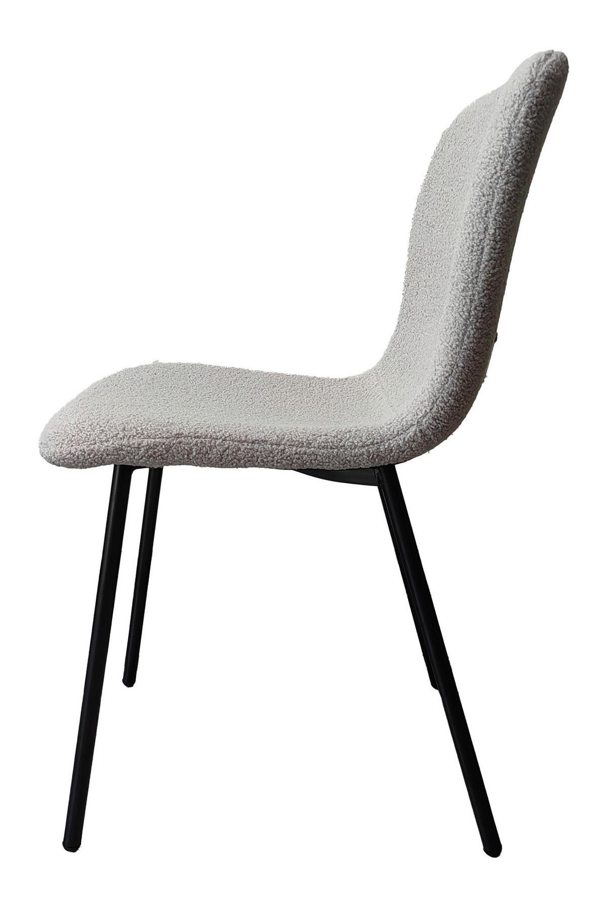 SADA STOLIČIEK 4 kus - čierna/svetlosivá, Modern, kov/textil (44/79/52cm) - Livetastic