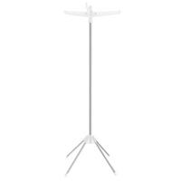 KLEIDERSTÄNDER in Silberfarben, Weiß 65/151,5/65 cm   - Silberfarben/Weiß, Basics, Kunststoff/Metall (65/151,5/65cm)