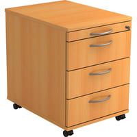 ROLLCONTAINER Buchefarben  - Buchefarben/Alufarben, KONVENTIONELL, Holzwerkstoff/Kunststoff (42,8/59/56cm) - Venda
