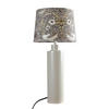 TISCHLEUCHTE PR Home CARTER   - Beige/Grau, KONVENTIONELL, Textil/Metall (58cm)