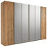 KLEIDERSCHRANK in massiv Wildeiche Silberfarben, Eichefarben, Bronzefarben - Eichefarben/Silberfarben, Natur, Glas/Holz (299/222,3/57cm) - Valdera KLEIDERSCHRANK in massiv Wildeiche Silberfarben, Eichefarben, Bronzefarben - Eichefarben/Silberfarben, Natur, Glas/Holz (299/222,3/57cm) - Valdera