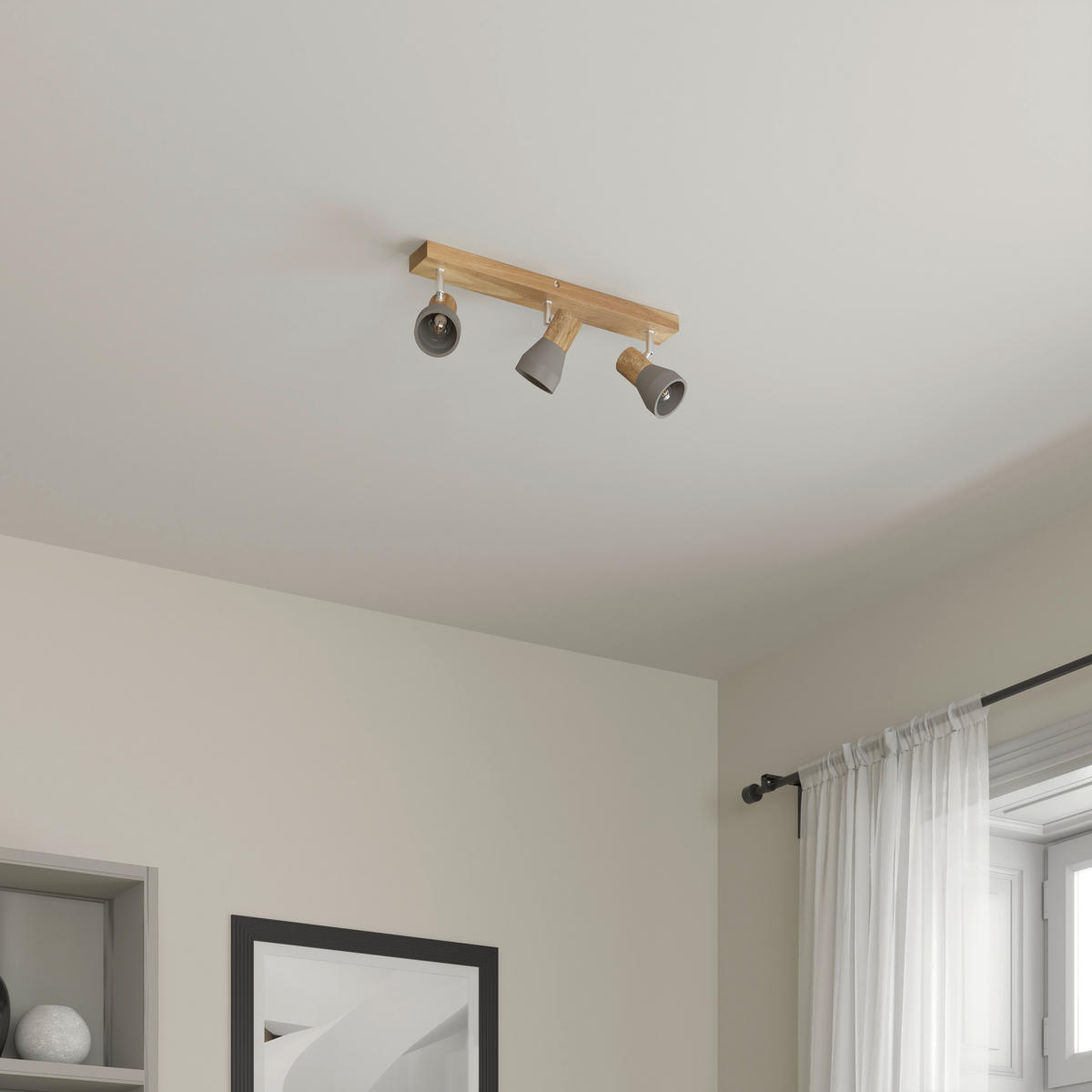 STRAHLER Alina 57/7,2/12,3 cm  - Eschefarben/Grau, Natur, Holz/Stein (57/7,2/12,3cm) - Novel