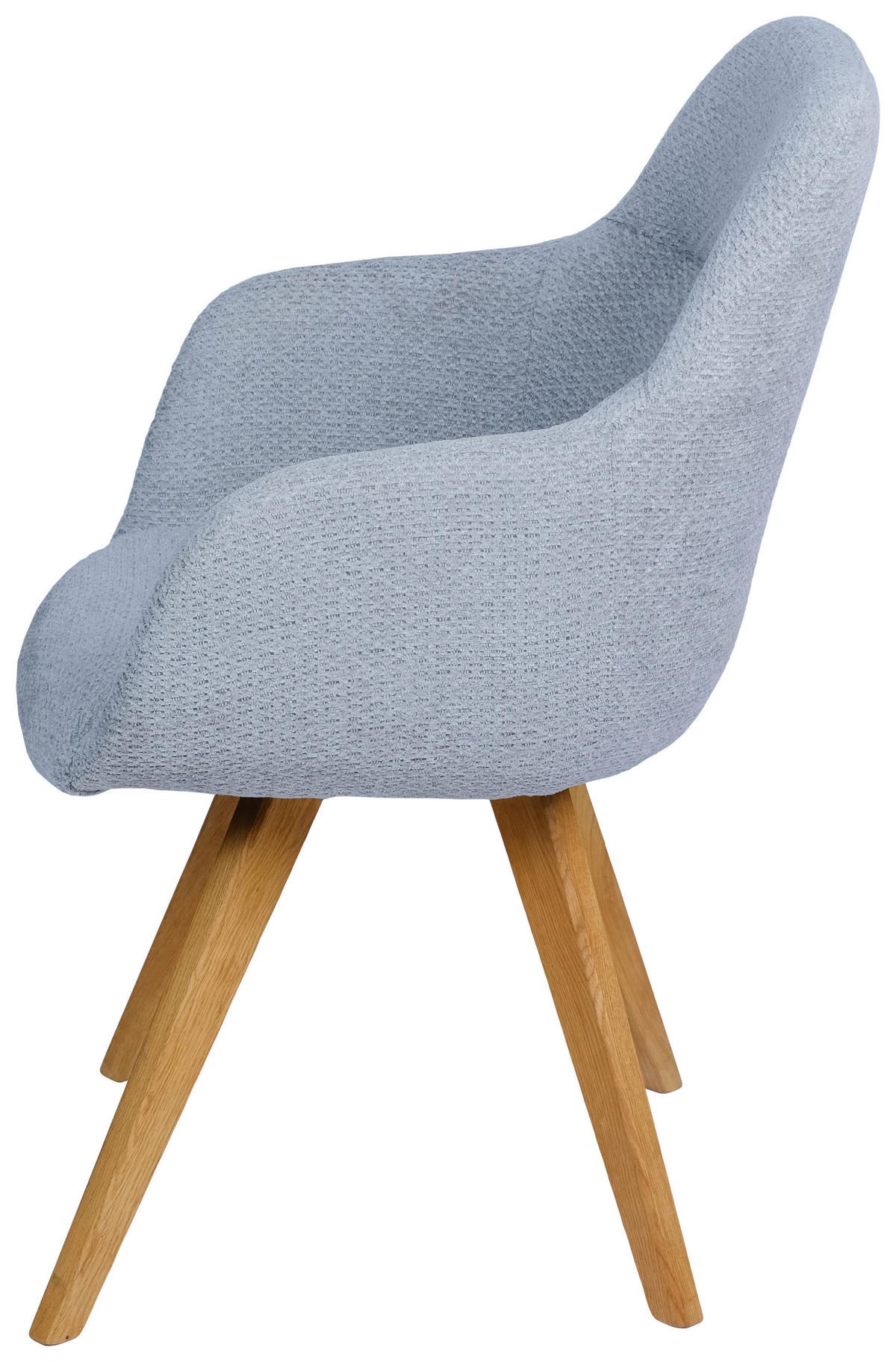 ARMLEHNSTUHL  in Chenille  - Hellgrau, Design, Holz/Textil (57/85,5/65cm) - Voleo