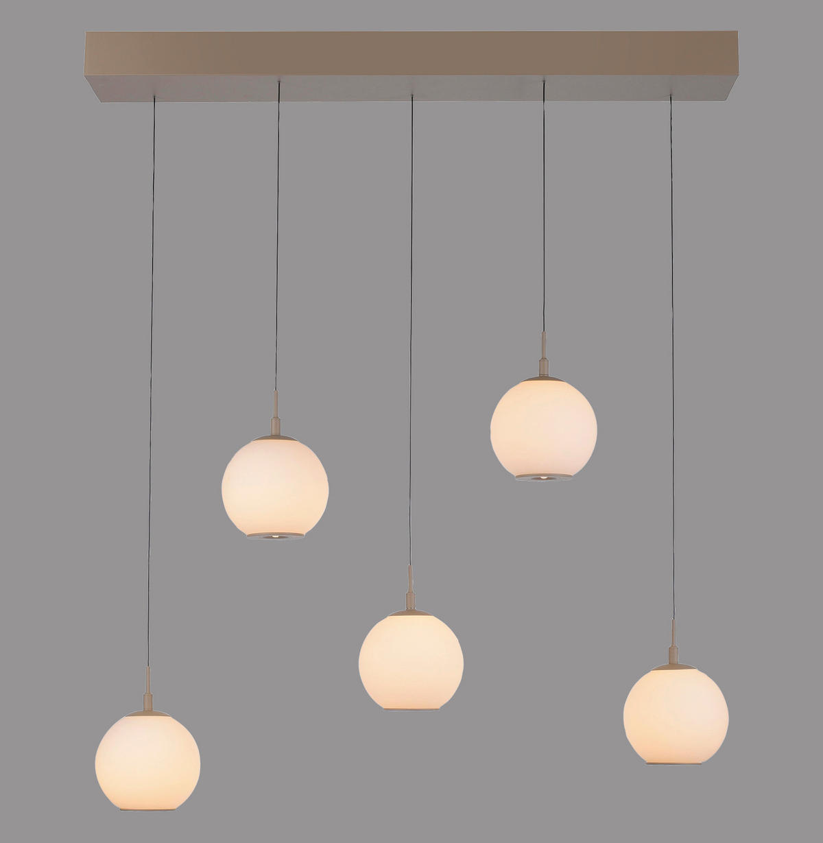 LED-HÄNGELEUCHTE Sandora 92/25/180 cm  - Sandfarben, Design, Glas/Kunststoff (92/25/180cm) - Paul Neuhaus