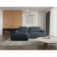 ECKSOFA Sevilla Plus in Bouclé Blau  275/175 cm  - Blau/Schwarz, Design, Kunststoff/Textil (275/175cm) - MID.YOU