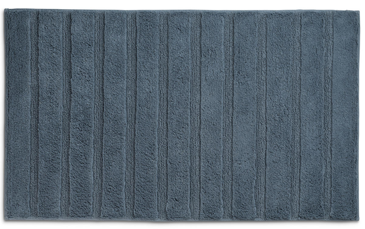 BADEMATTE Blau  - Blau, KONVENTIONELL, Textil (120/70/1,6cm) - Kela
