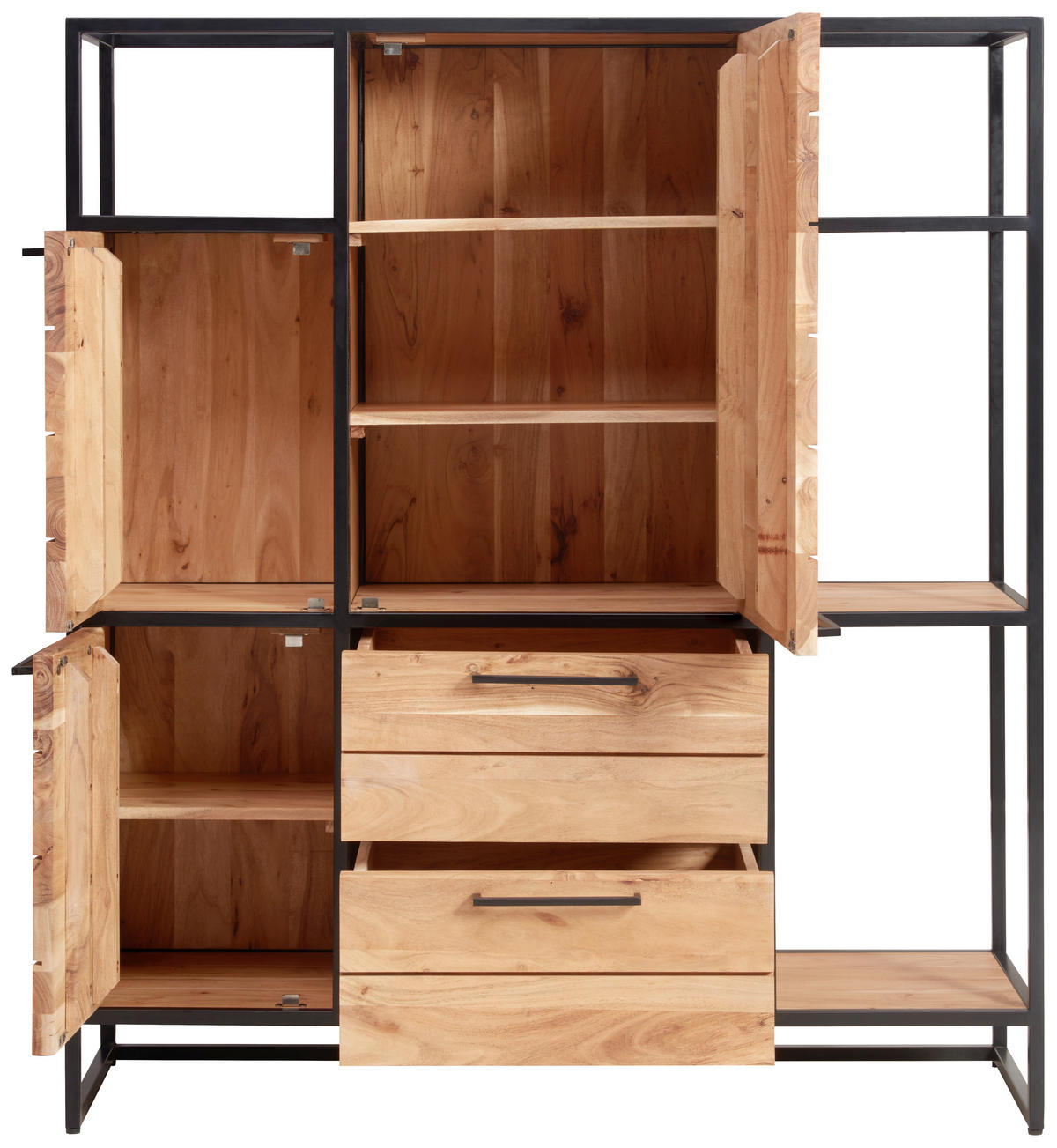 HIGHBOARD Urban Garden 2.0  in 128/145/42 cm  - Schwarz/Honig, Design, Holz/Metall (128/145/42cm) - MID.YOU