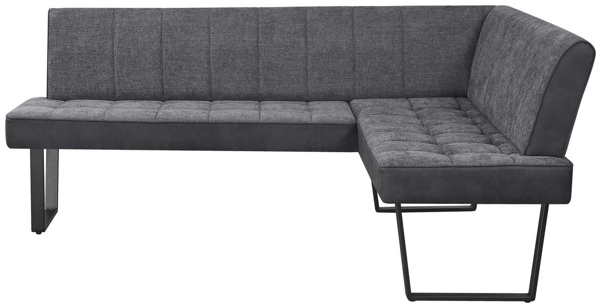 KOTNA KLOP, kovina, tekstil siva, črna  - črna/siva, Konvencionalno, kovina/tekstil (160-200/86/70cm) - MID.YOU