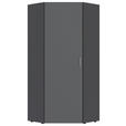 ECKSCHRANK 80/185/80 cm  - Alufarben/Graphitfarben, KONVENTIONELL, Holzwerkstoff/Kunststoff (80/185/80cm) - Xora