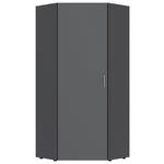ECKSCHRANK 80/185/80 cm  - Alufarben/Graphitfarben, KONVENTIONELL, Holzwerkstoff/Kunststoff (80/185/80cm) - Xora