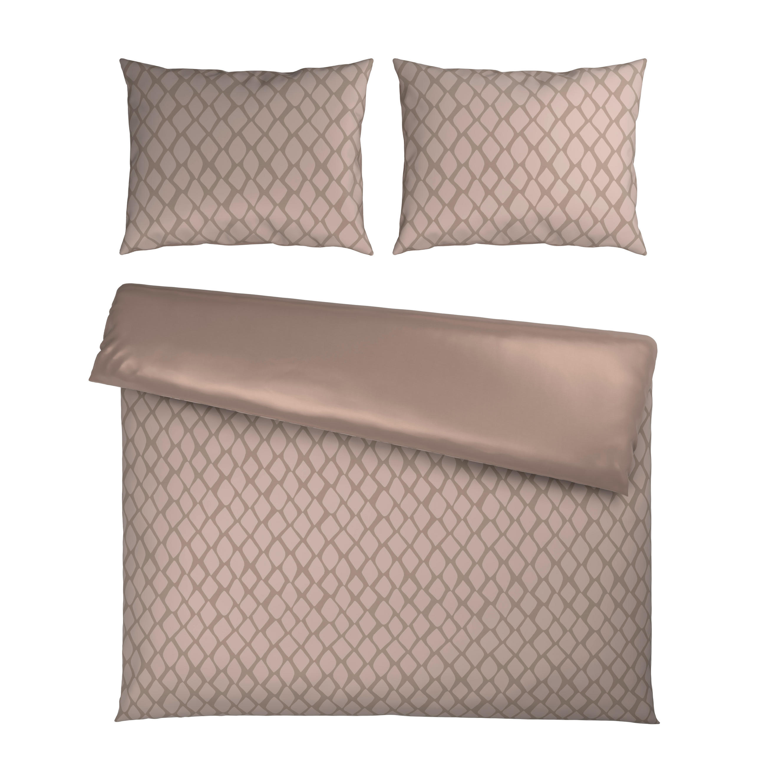 OBOUSTRANNÉ POVLEČENÍ, satén, béžová, 200/200 cm - béžová, Design, textil (200/200cm) - Dieter Knoll