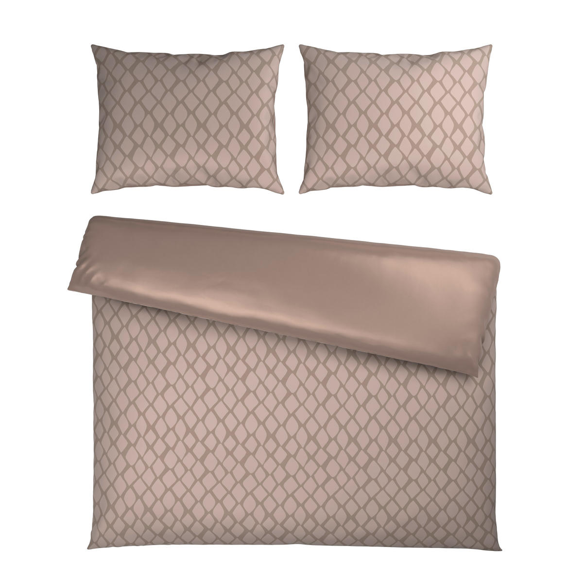 WENDEBETTWÄSCHE STRIPES DK Satin 200/200 cm  - Beige, Design, Textil (200/200cm) - Dieter Knoll