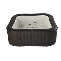 WHIRLPOOL MSPA URBAN VITO 185/185/68 cm  - Grau, KONVENTIONELL, Leder/Kunststoff (185/185/68cm)