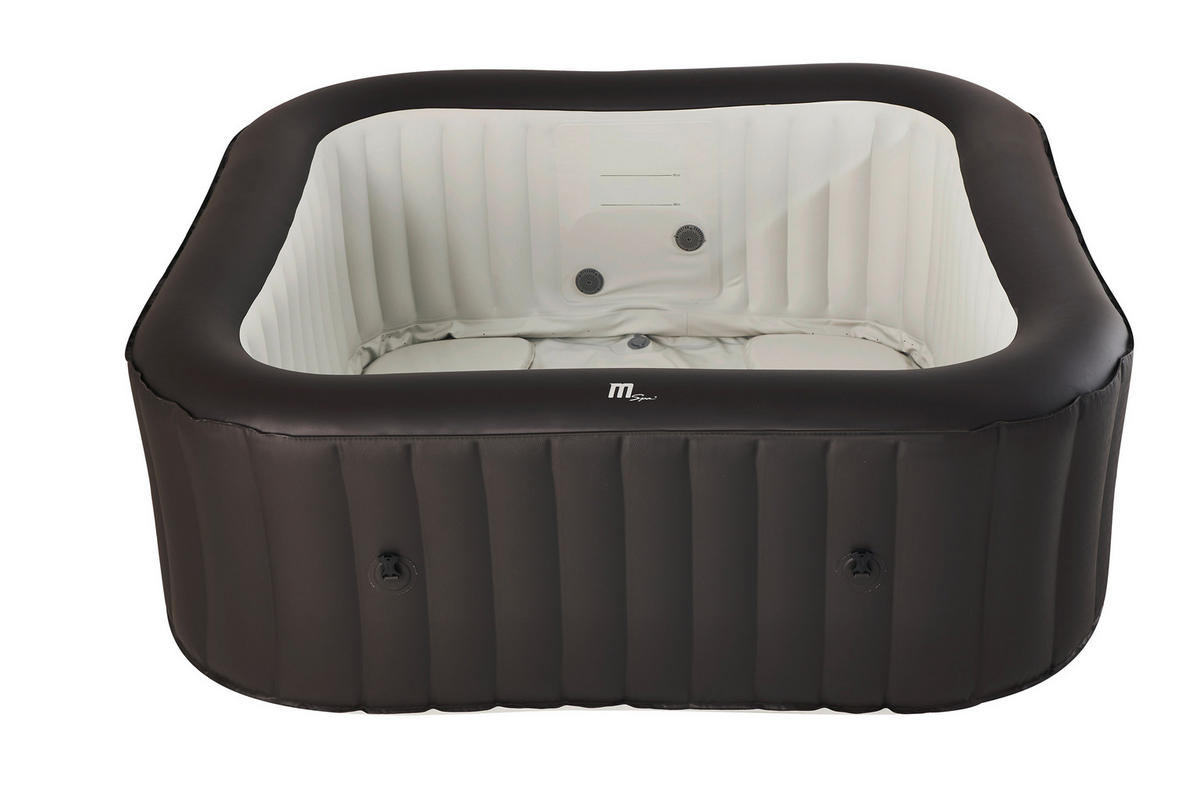 WHIRLPOOL MSPA URBAN VITO 185/185/68 cm  - Grau, KONVENTIONELL, Leder/Kunststoff (185/185/68cm)