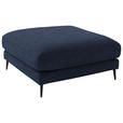 ECKSOFA  in Flachgewebe Dunkelblau  253/177 cm  - Schwarz/Dunkelblau, Design, Textil/Metall (253/177cm) - Dieter Knoll