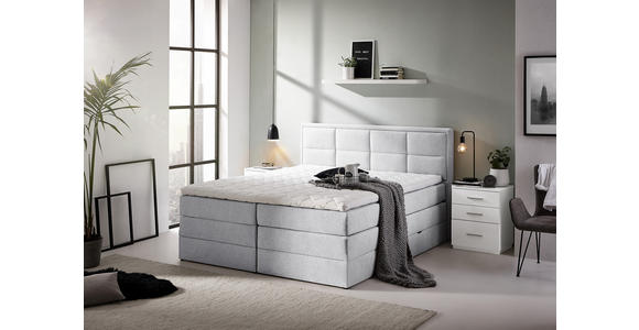 BOXSPRINGBETT 180/200 cm in Greige - Greige, KONVENTIONELL, Textil (180/200cm) - Esposa