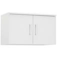 AUFSATZSCHRANK 72/43/36 cm   - Silberfarben/Weiß, KONVENTIONELL, Holzwerkstoff/Kunststoff (72/43/36cm) - Xora