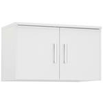 AUFSATZSCHRANK 72/43/36 cm   - Silberfarben/Weiß, KONVENTIONELL, Holzwerkstoff/Kunststoff (72/43/36cm) - Xora