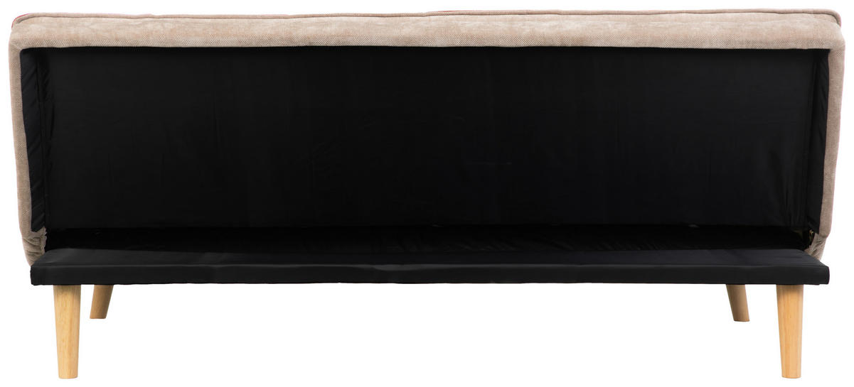 SCHLAFSOFA Chenille Orange, Hellbraun, Dunkelorange  - Hellbraun/Dunkelorange, Design, Holz/Textil (180/77/91cm) - MID.YOU