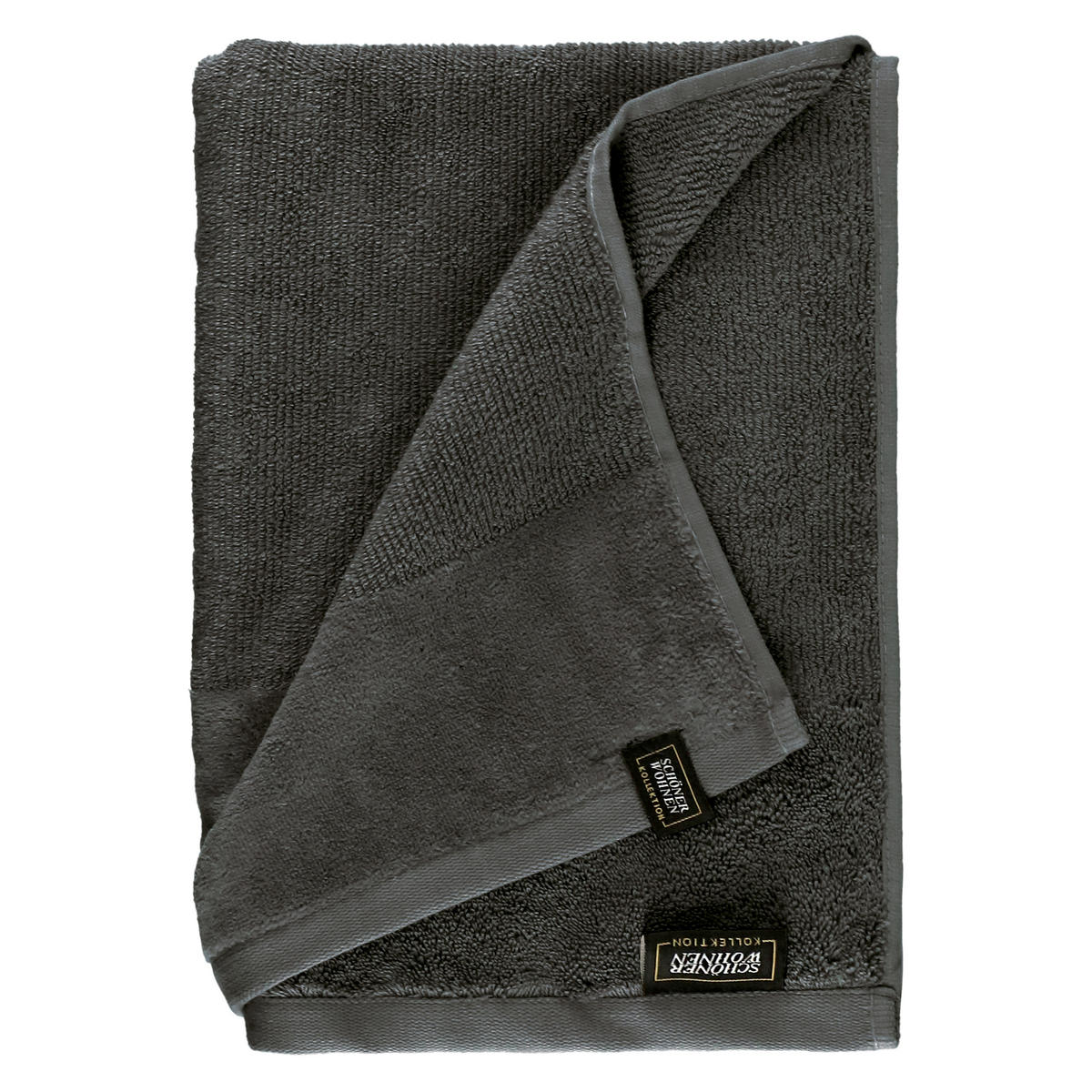 FROTTIERSET SW-Sense Anthrazit, Sandfarben 5-teilig  - Sandfarben/Anthrazit, Basics, Textil (70x140/50x100cm) - Schöner Wohnen