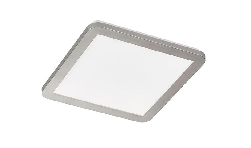 LED-DECKENLEUCHTE 30/30/3 cm   - Chromfarben/Weiß, Design, Glas/Kunststoff (30/30/3cm) - Fischer & Honsel