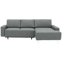 ECKSOFA  in Mikrovelours Graugrün  248/160 cm  - Alufarben/Graugrün, Design, Textil/Metall (248/160cm) - Sedda