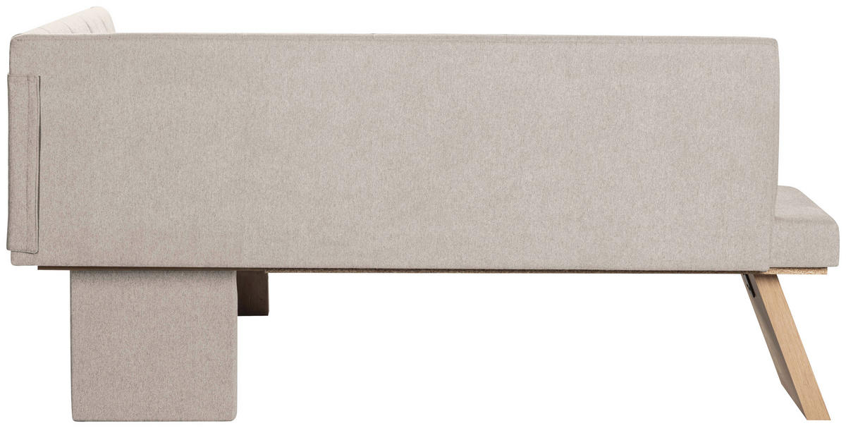 ECKBANK 150/185 cm Webstoff Beige   - Eichefarben/Beige, KONVENTIONELL, Textil (150/185cm) - Livetastic