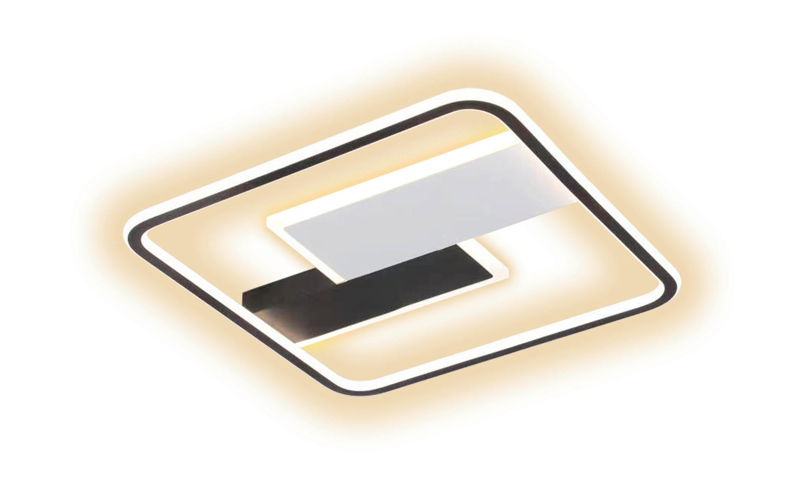 LED SVJETILJKA STROPNA  - crna, Design, metal (50/6/50cm)