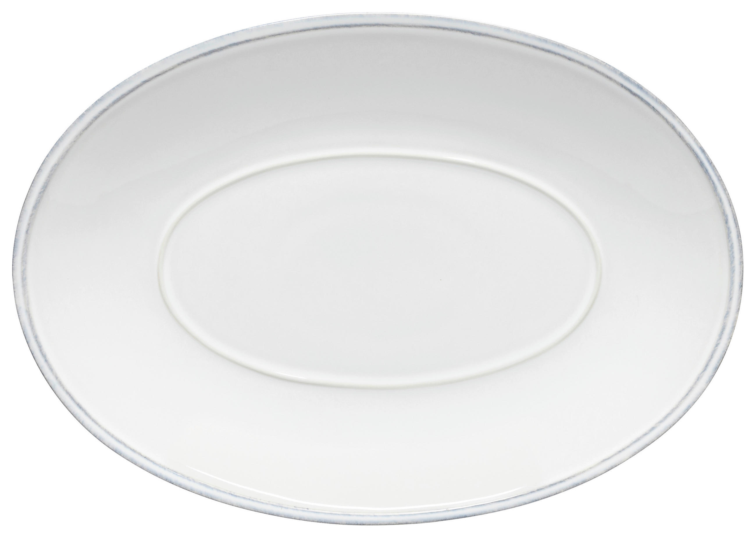 SERVIERPLATTE - Weiß Hochglanz, Basics, Keramik (30/21cm) - Costa Nova