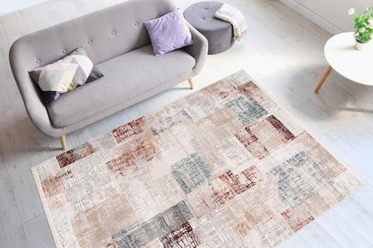VINTAGE KOBEREC, 120/180 cm, šedá, růžová - šedá/růžová, Design, textil (120/180cm)