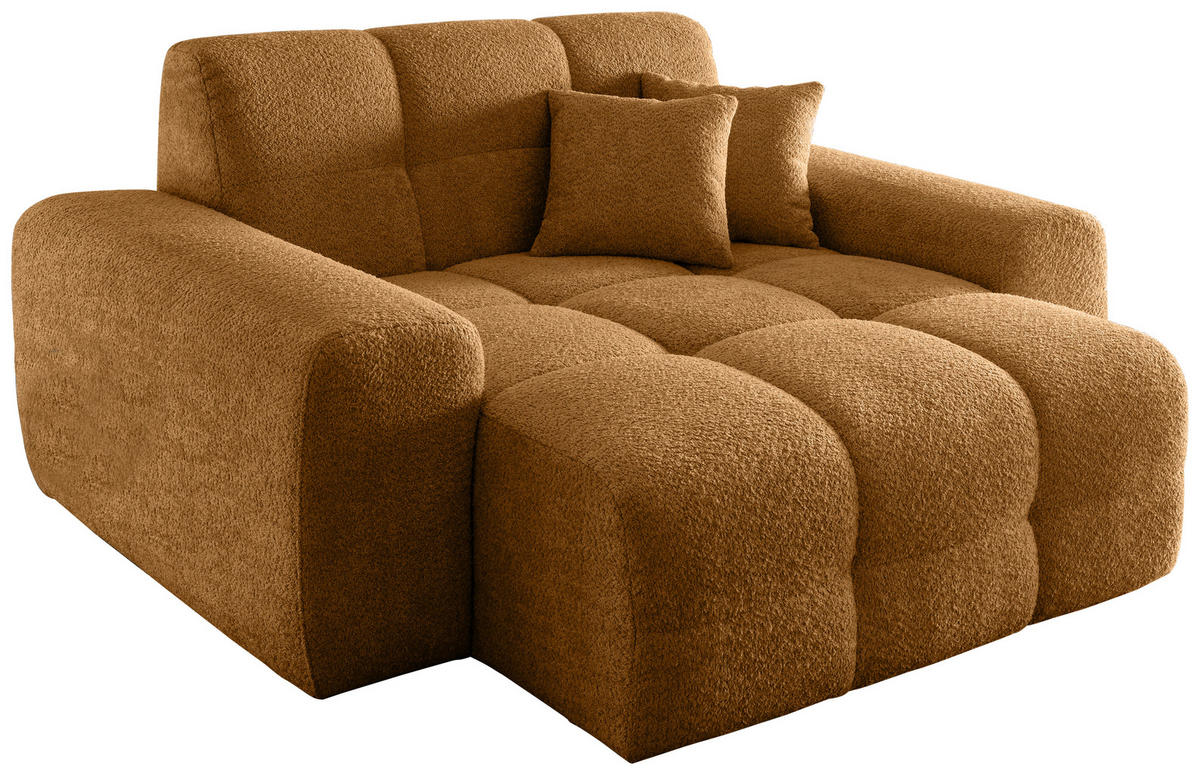 XXL-SESSEL - Goldfarben/Schwarz, MODERN, Kunststoff/Textil (181/87/155cm) - Livetastic