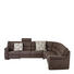 Ecksofa Flachgewebe - Schwarz/Braun, KONVENTIONELL, Kunststoff/Textil (312/252cm) - Himolla